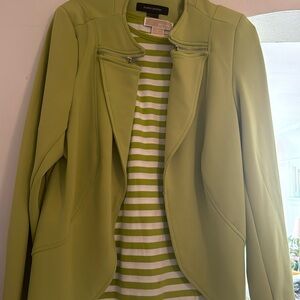 Ashley Stewart green jacket size 16. Michael Kors striped shirt size 16